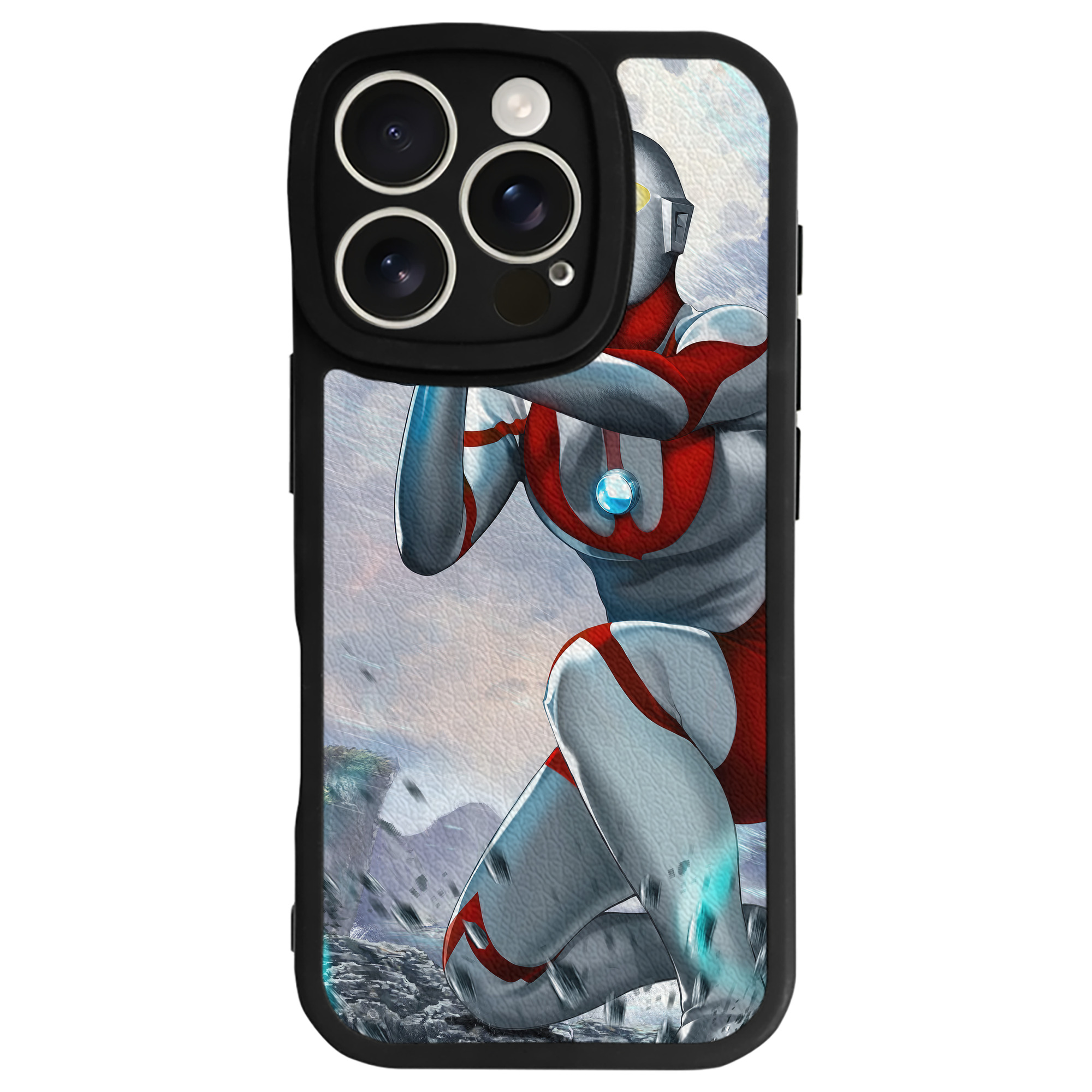 （画像用） ウルトラマン Ultraman 【iPhone 16シリーズ対応】シリコンスマホケース（レザー調） 材質：シリコン